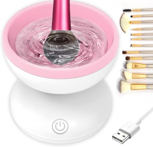Electric Makeup Brush Cleaner Machine - Automatic | USB Rechargeable & Gentle on Bristles |