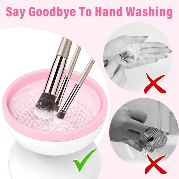 Electric Makeup Brush Cleaner Machine - Automatic | USB Rechargeable & Gentle on Bristles |