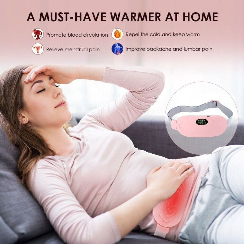 🌸 Digital Period Heating Pad & Vibrating Belt! 🌡️💆♀️