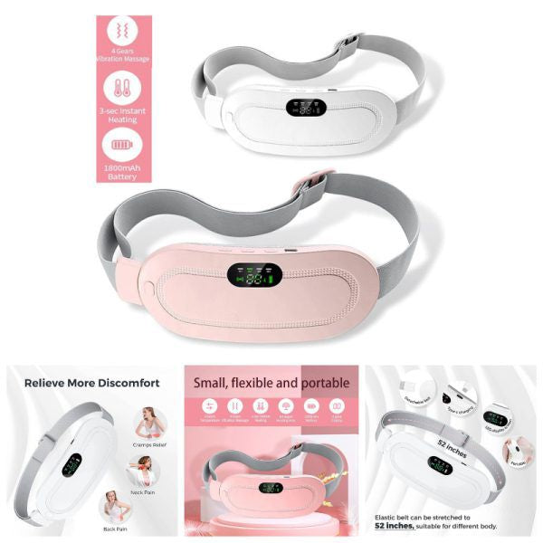 🌸 Digital Period Heating Pad & Vibrating Belt! 🌡️💆♀️