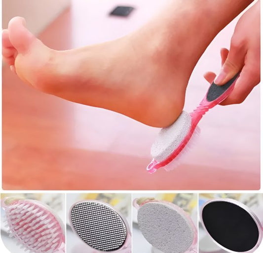 ✨ 4-in-1 Foot Scrubber – Complete Pedicure in One Tool!