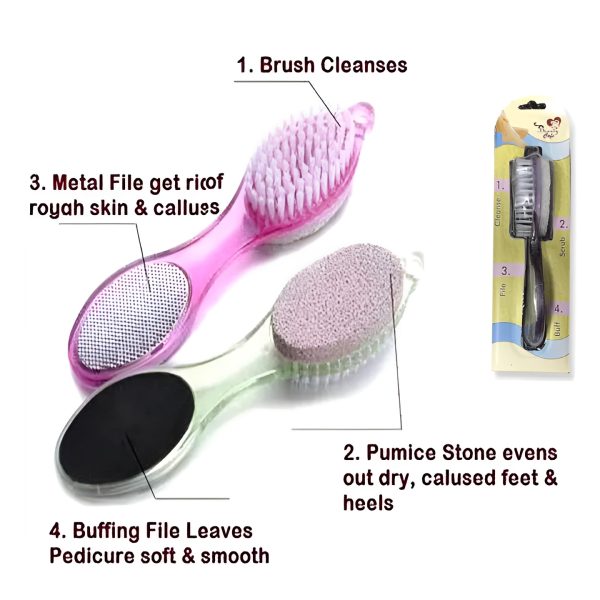 ✨ 4-in-1 Foot Scrubber – Complete Pedicure in One Tool!