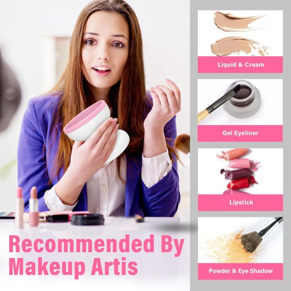 Electric Makeup Brush Cleaner Machine - Automatic | USB Rechargeable & Gentle on Bristles |