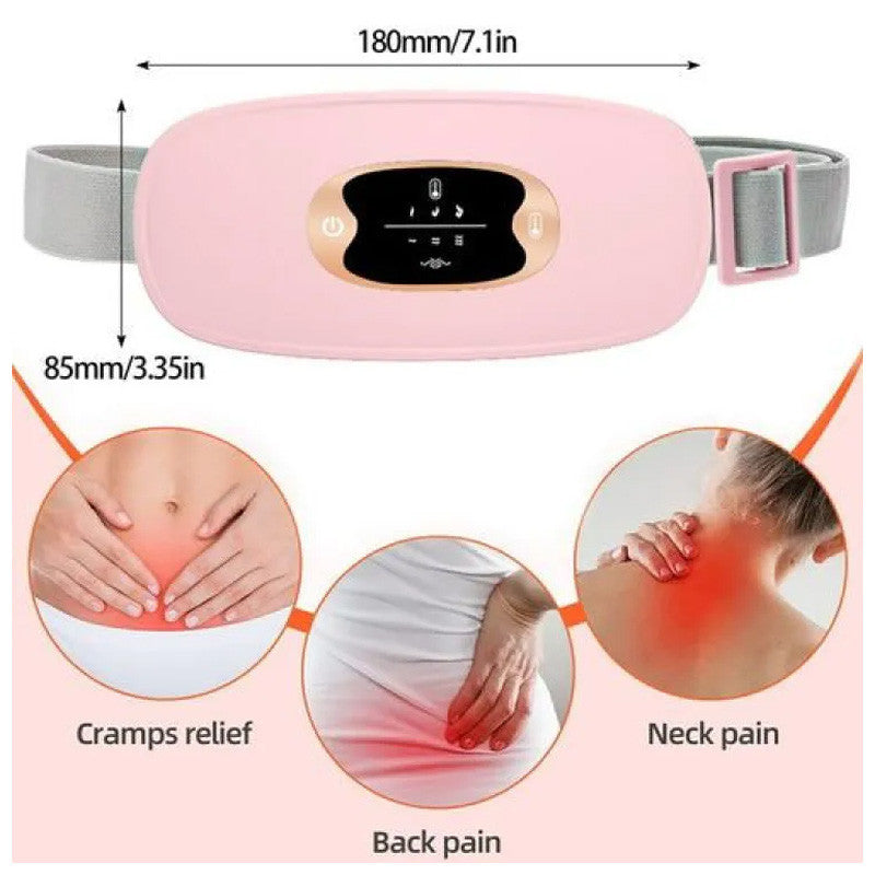 🌸 Digital Period Heating Pad & Vibrating Belt! 🌡️💆♀️