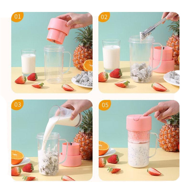 Crusher Juicer 2 In 1 Mini Portable USB Rechargeable High Quality 6 Blades