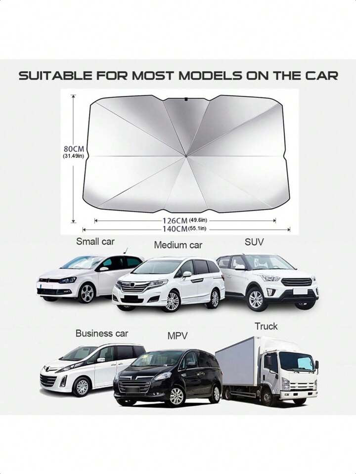 Foldable Windshield Sunshade for Cars