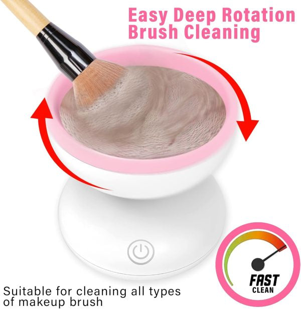 Electric Makeup Brush Cleaner Machine - Automatic | USB Rechargeable & Gentle on Bristles |