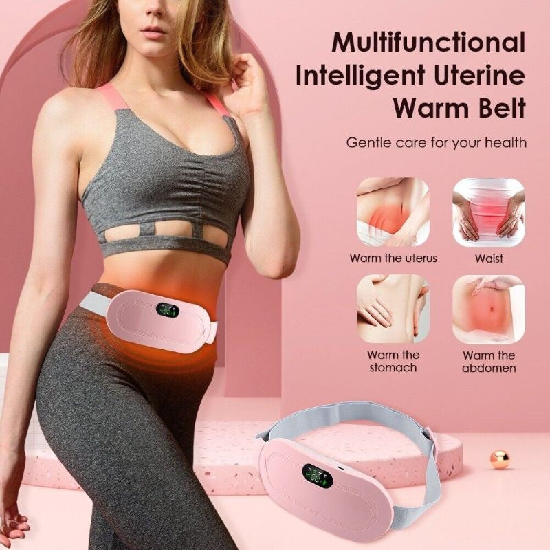 🌸 Digital Period Heating Pad & Vibrating Belt! 🌡️💆♀️