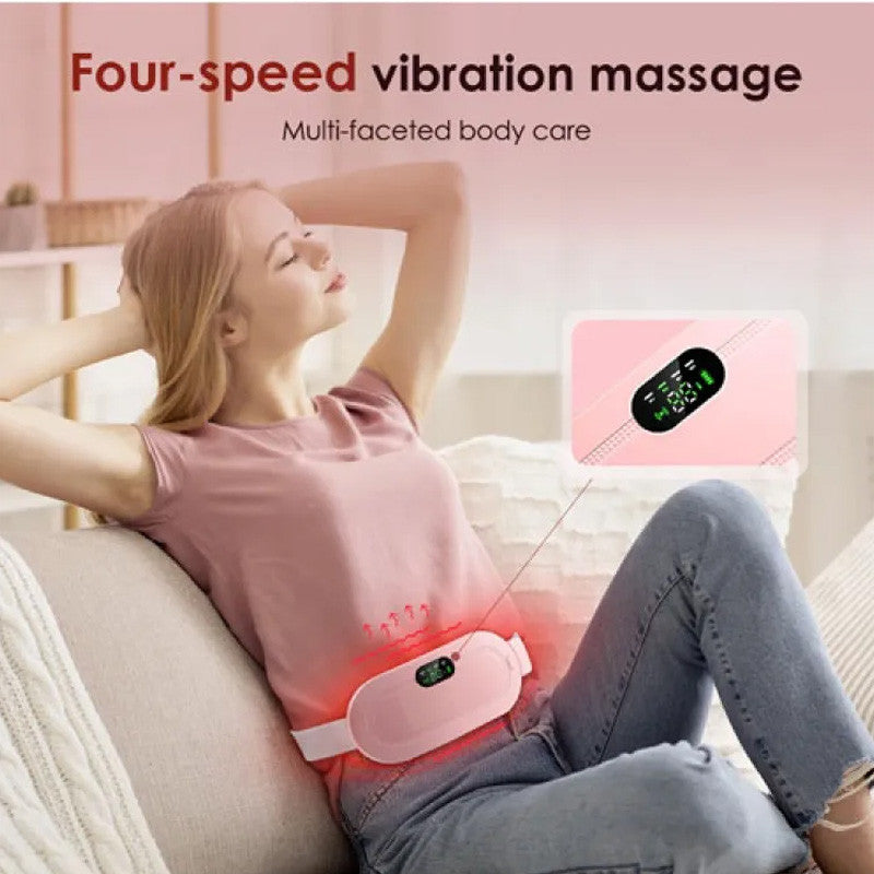 🌸 Digital Period Heating Pad & Vibrating Belt! 🌡️💆♀️