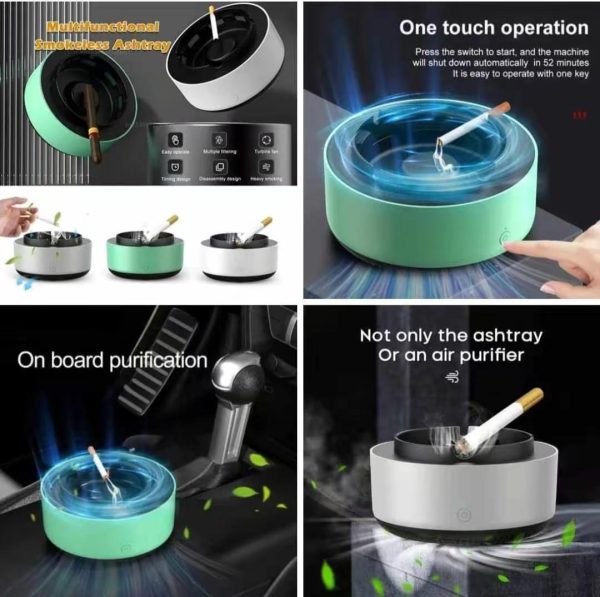 🚬💨 2-in-1 Smokeless Ashtray with Air Purifier