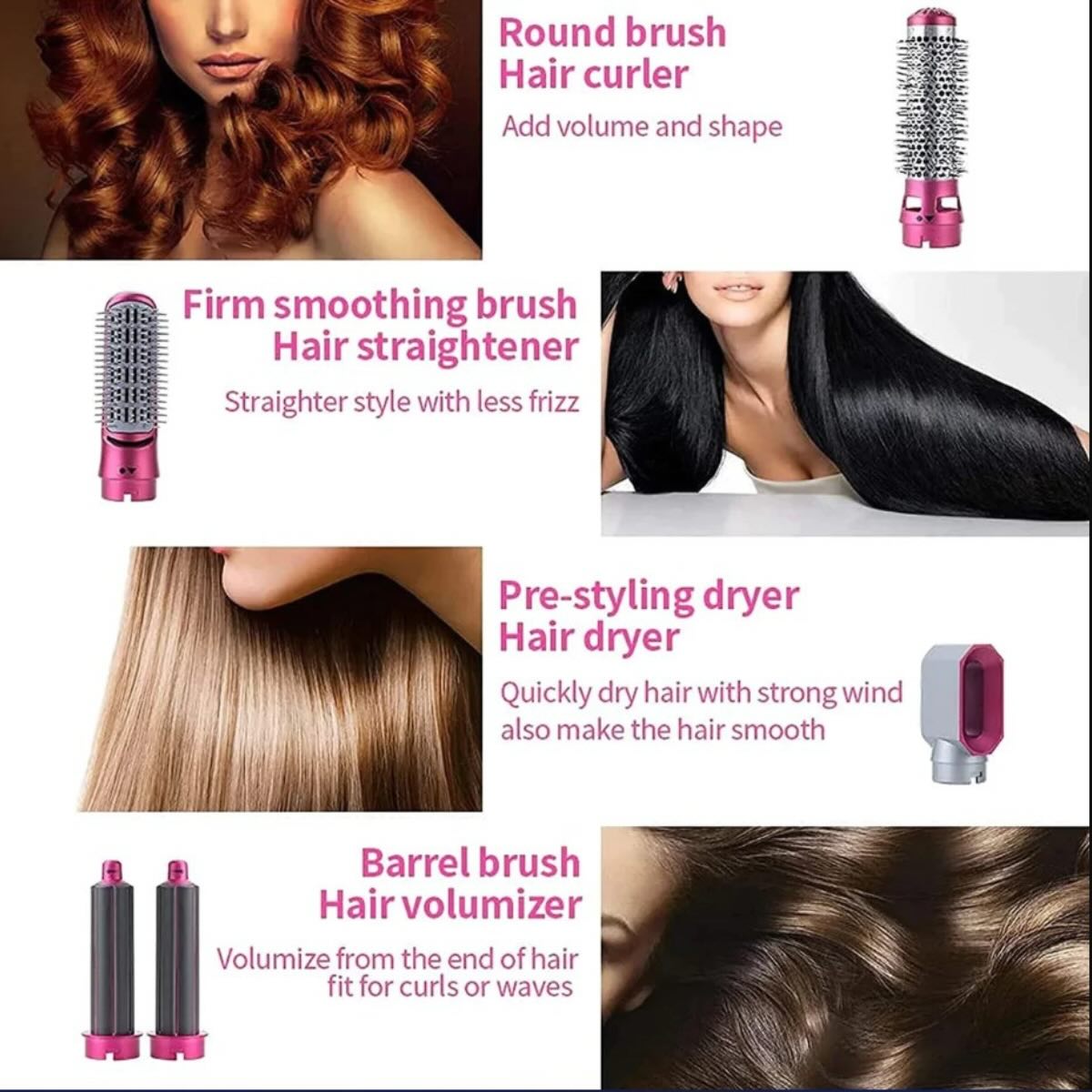 5-in-1 Hair Styler Attachments Kit