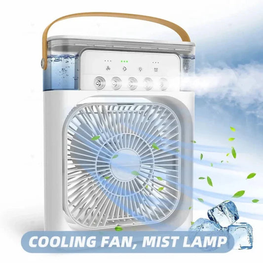 ❄️  Portable Air Conditioner Fan with LED Light & Humidifier! 💡💨