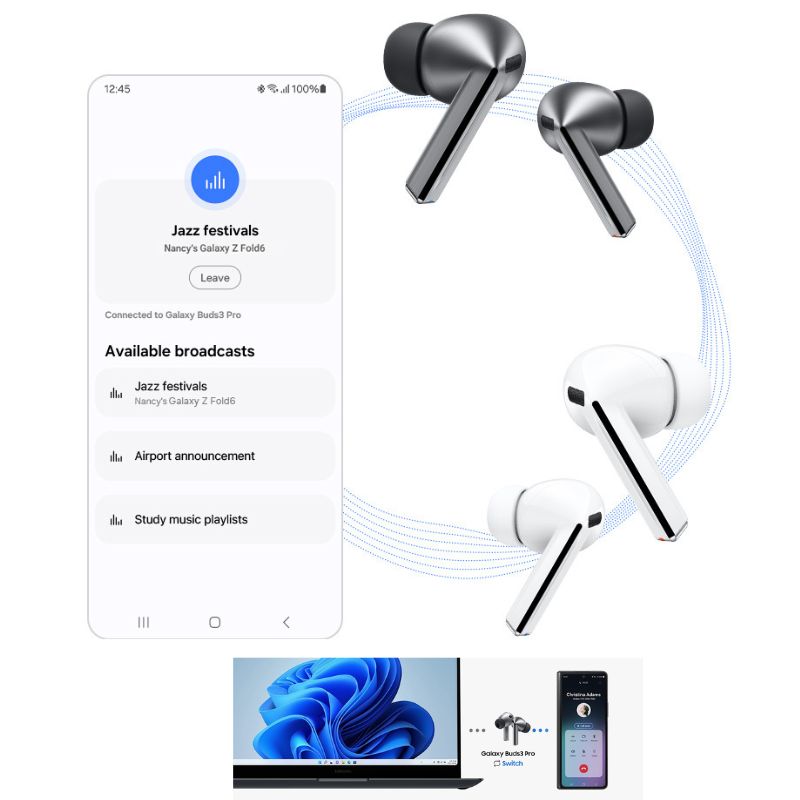 Samsung Galaxy Buds 3 Pro | BLACK | ANC Wireless Bluetooth Earbuds with Adaptive AI & Immersive Sound
